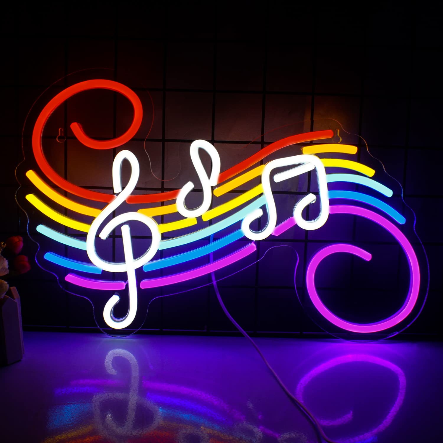 Lighting Decor Wedding - Musiknoten Neonschild Anpassbare Farbige Violinschlüssel LED-Neonlicht