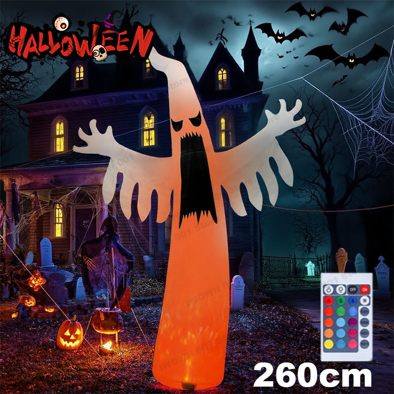 Outdoor Lighting Wedding Decor - Halloween aufblasbarer gruseliger Geist mit LED-Lichtern,