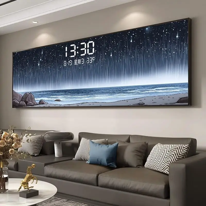 Lighting Home Decor Wall Clocks - Temperatur Datum Wanduhr Luxus Einzigartiges Design
