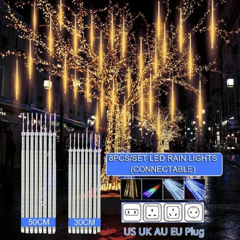 Outdoor Lighting Wedding Decor - 30 cm/50 cm Wasserdichte Meteorschauer Regen