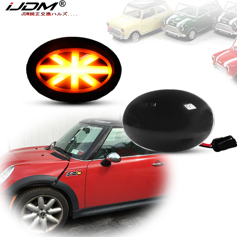 Union Lighting & Decor Reviews - iJDM Bernsteinfarbene Union-Jack-Logo LED-Leuchten Seitenmarkierungsleuchten für