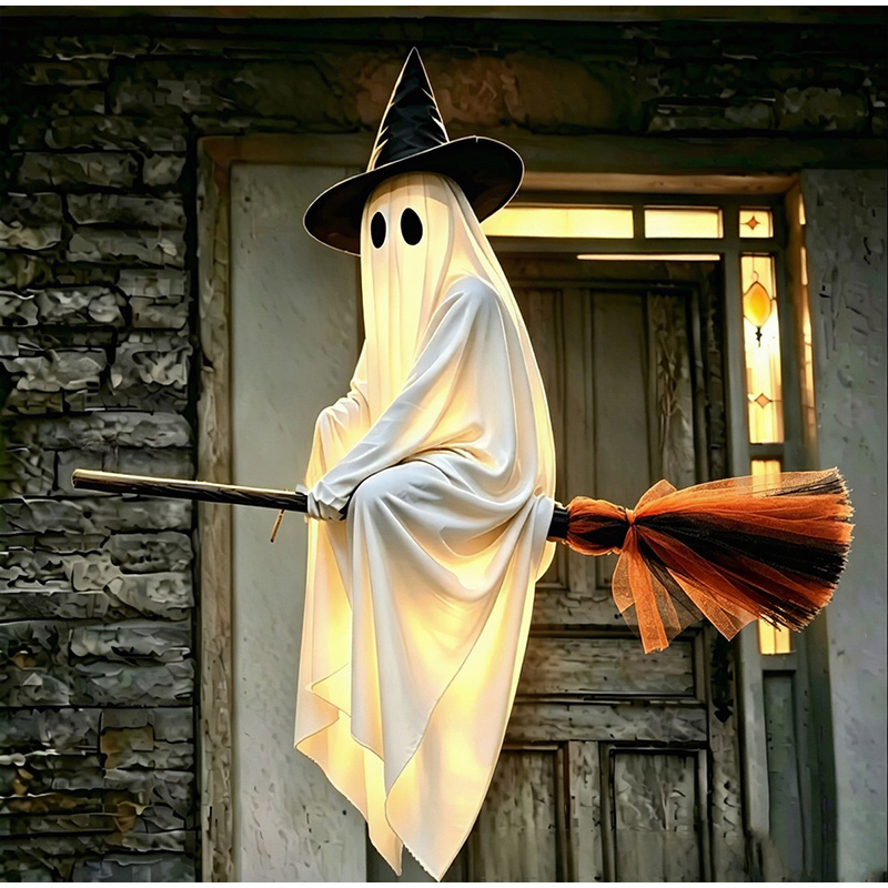 Lighting Decor For House - Halloween Fliegende Besen und Geister-Deko Hängende