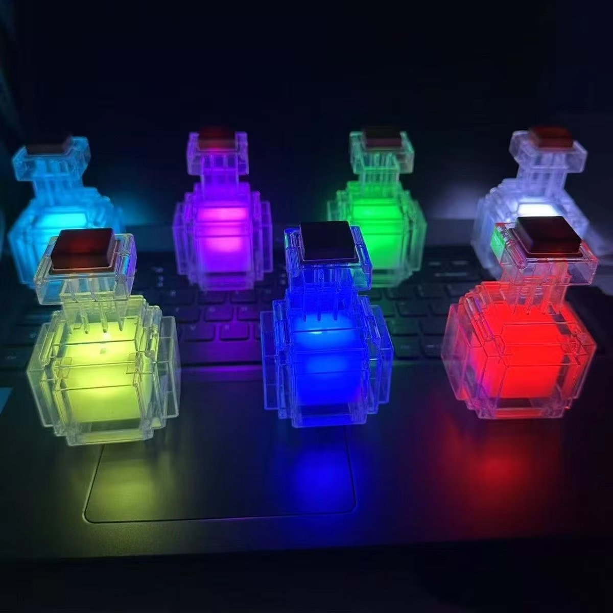 Lighting Home Decor Items - Wiederaufladbare Zaubertrank-Flasche Nachtlicht LED Farbwechsel 7