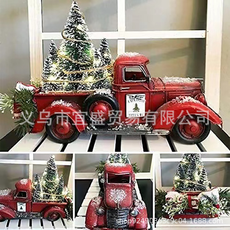 Decor Kart Lighting - Weihnachten Kart Rennwagen Roter Weihnachtsbaum Led