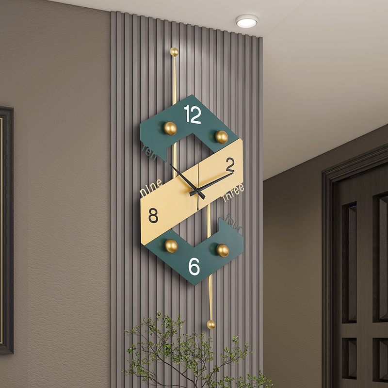 Lighting Home Decor Wall Clocks - Wanduhr Wohnzimmer Home Licht Luxus Mode