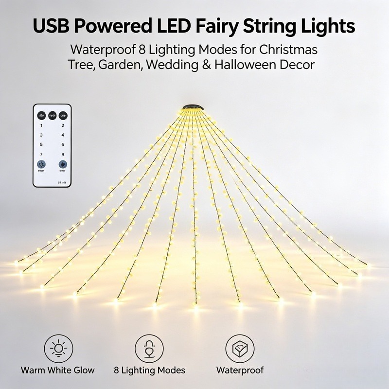 USB LED Lichterkette, Wasserdi – Lighting Decor Wedding Bewertung und Preis