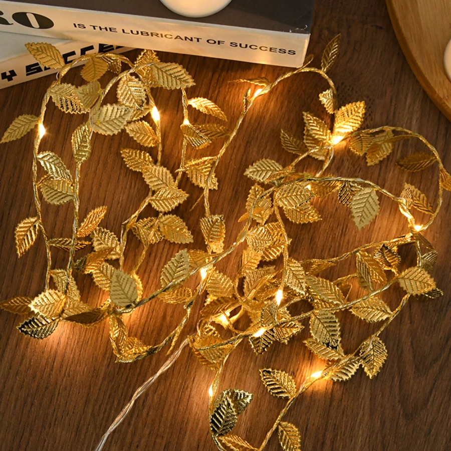 Goldene Blatt-Rattan-Kupferdra – Outdoor Lighting Wedding Decor Bewertung und Preis