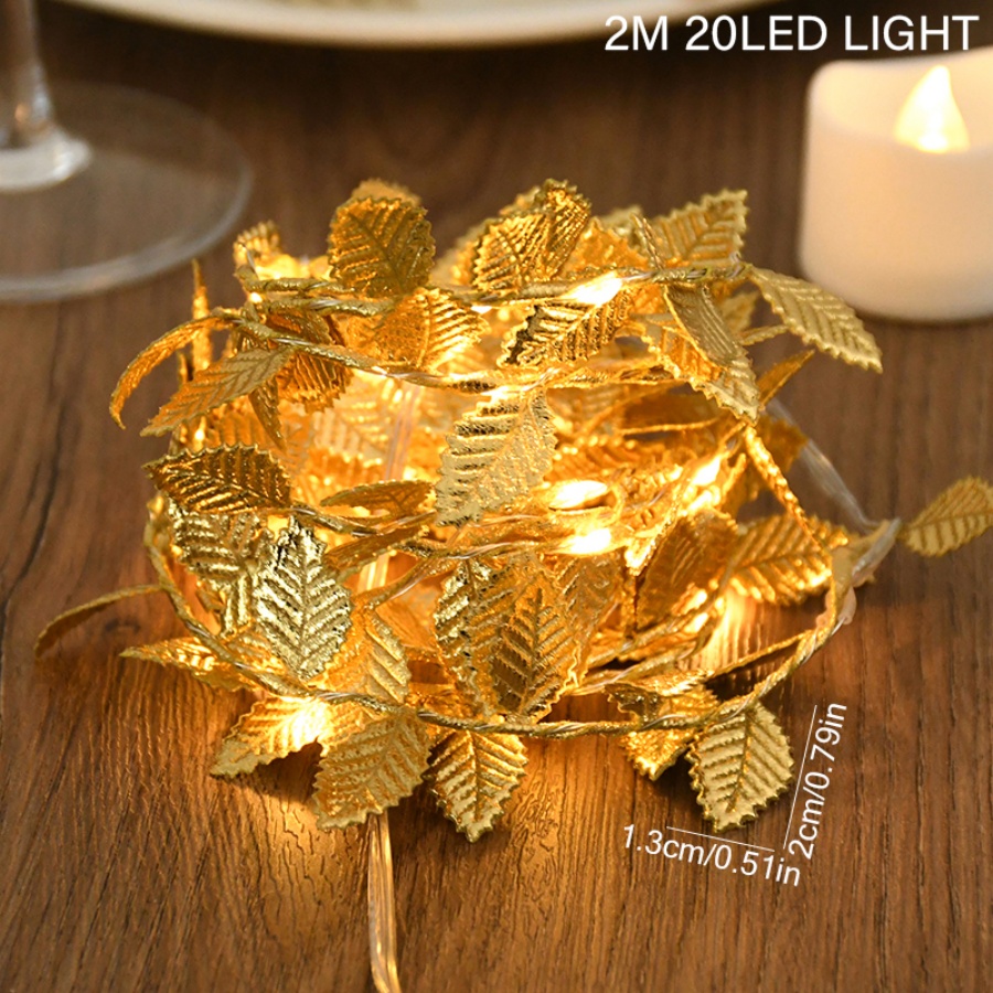 Goldene Blatt-Rattan-Kupferdra – Outdoor Lighting Wedding Decor Bewertung und Preis