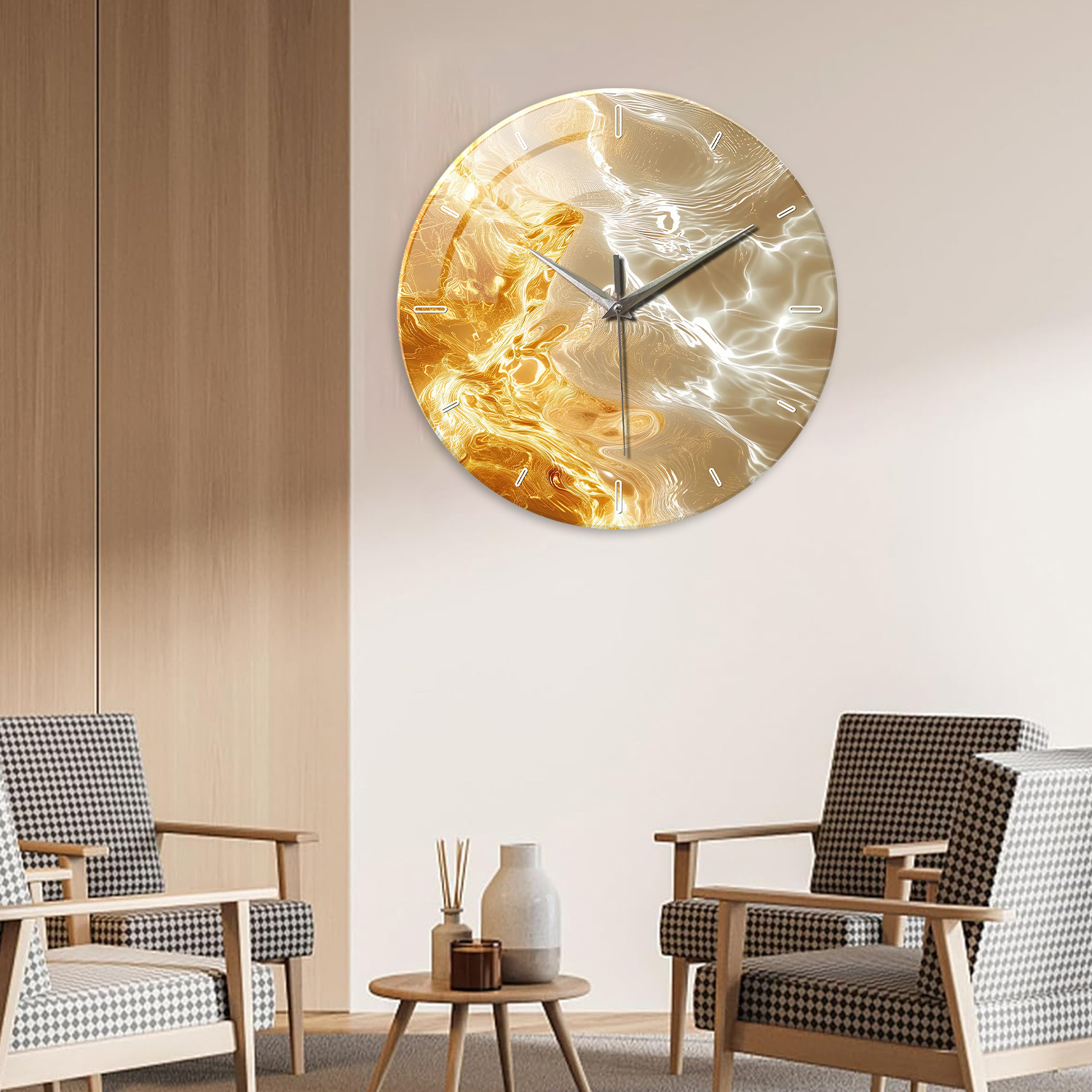1 Stück Glas-Wanduhr, Moderne  – Lighting Home Decor Wall Clocks Bewertung und Preis