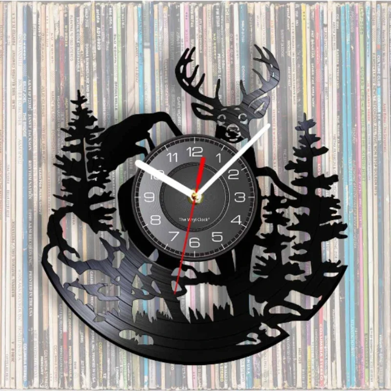 Wald Hirsch Schallplatte Wandu – Lighting Home Decor Wall Clocks Bewertung und Preis