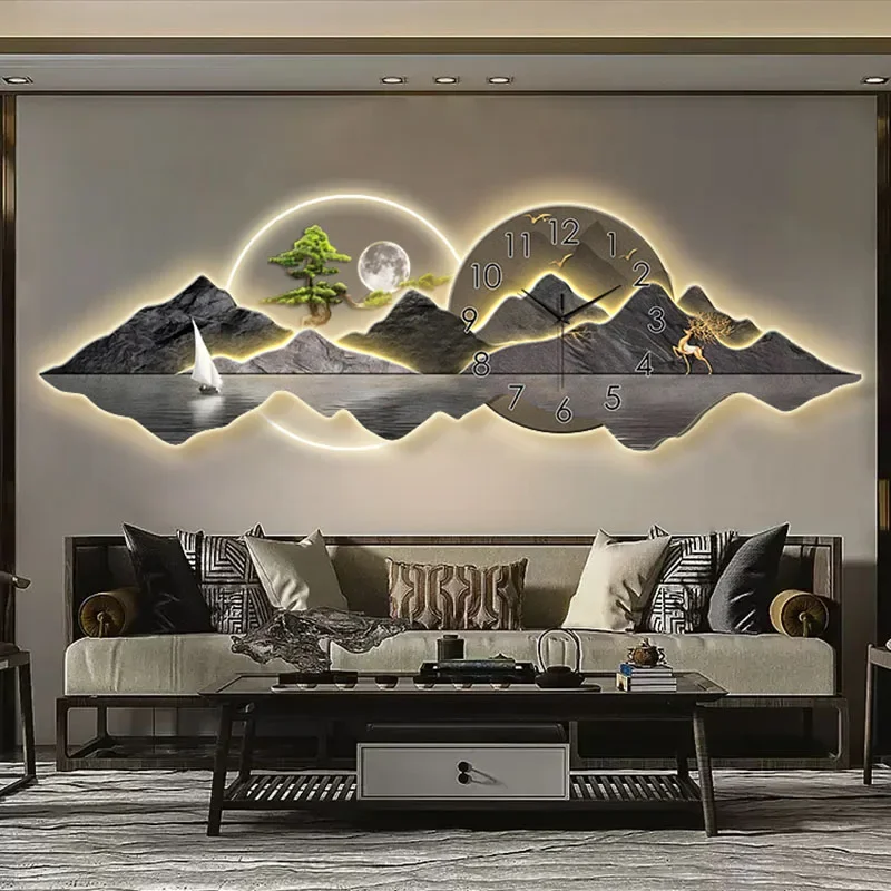Moderne chinesische Malerei mi – Lighting Home Decor Wall Clocks Bewertung und Preis
