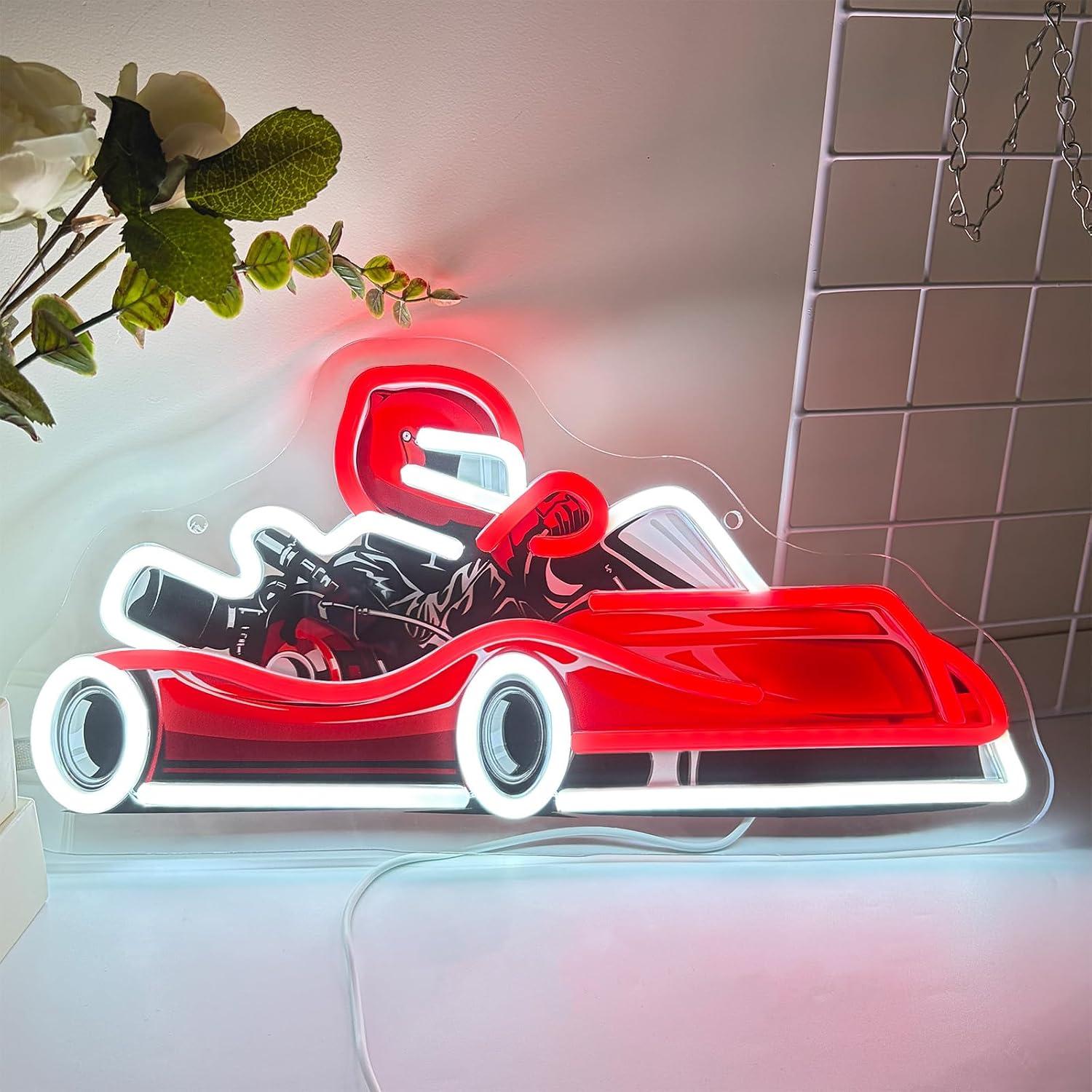 Go-Kart-Rennfahrer Neon-Schild – Decor Kart Lighting Bewertung und Preis