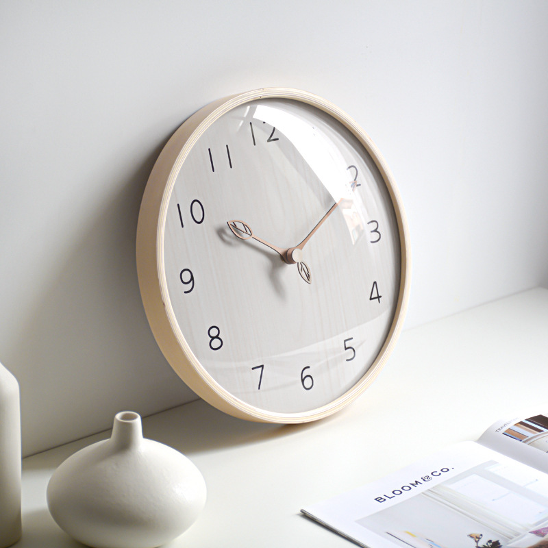 Nordic Stil Licht Holz Wanduhr – Lighting Home Decor Wall Clocks Bewertung und Preis